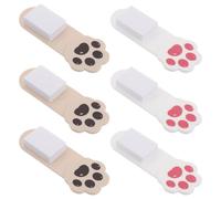 PAMINGONO 6 Piezas Elevador de Asiento de Inodoro Manija de Tapa Estilo Pata de Gato, 6 Piezas, Plástico Resistente, Portátil para Baño en Hogar, Oficina y Hotel, Accesorio Higiénico y