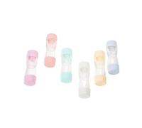 PAMINGONO 6 Piezas Estuche para Lentes de Contacto Rígido Doble Compartimento, Caja Porta Lentes de Viaje 6 Colores Surtidos, Contenedor Portátil Sellado para Almacenamiento y Cuidado