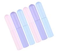 PAMINGONO 6 Pinceles de Silicona para Labios Tapa Aplicadores de Maquillaje Multiusos 3 Colores Rosa Morado Azul para Difuminar Labial y Corrector Set Portátil para Uso Diario y