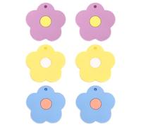 PAMINGONO 6 Tapas de Silicona Flexibles y Fáciles de Llevar Diseño de Flor para Llaves Funda Protectora para Llaveros , Adecuado para Mujeres y Adolescentes