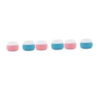 PAMINGONO 6piezas Botellas De De Rellenables Para De Azul y Rosa Contenedores Vacíos Para Cosméticos y Práctico Para Camping y Actividades