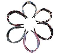 PAMINGONO 6piezas Diadema Nudo Anudada para Mujer Diademas Elásticas Anchas de Moda para Yoga Ejercicio y Fiestas