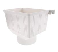 PAMINGONO Adaptador de Bajante de Plástico Blanco para Canaletas de Lluvia, Evita Acumulación de Agua y Fugas, Adecuado para Sistemas de Drenaje Exteriores
