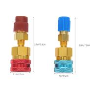 PAMINGONO Adaptadores R1234Yf para Aire Acondicionado Coche Kit de 2 Acopladores Rápidos Qc14H/L Ad51/52 Conectores de Fluoruro Resistentes a Alta Presión Accesorios para Reparación y