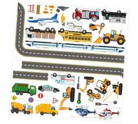 PAMINGONO Adhesivos de Pared de Dibujos Animados Semáforo y Excavadora Pegatinas Decorativas para Habitación Infantil 2 Unidades de 30X60 CM Arte de Pared PVC para Decoración de Cuarto