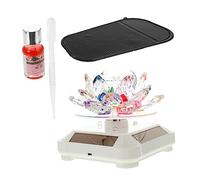 PAMINGONO Adornos De Solar Para Coche Decoración De Aromaterapia Giratoria Cristal Iluminación Interior Para Automóvil