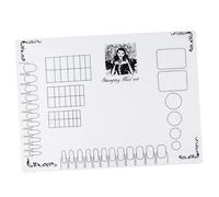 PAMINGONO Almohadilla De Silicona Para De Uñas Mat De Estampado y Práctica De Manicura Guía De Pegatinas Para Decoración De Uñas Para Diy y De Esmalte