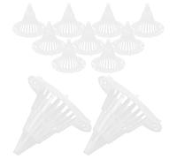 PAMINGONO Almohadillas de Rejilla para Macetas de Jardín, 50 Almohadillas Plásticas White Forma de Cuenco, Accesorios para Maceteros de Exterior y Huertos