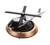 PAMINGONO Ambientador para Coche Solar Helicóptero Giratorio Decorativo Tablero Color Oro Ligero Decoración Interior Automotor Accesorio Aromaterapia Viaje Diaria