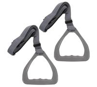 PAMINGONO Anillos de Gimnasia Fitness 2 Piezas Gris Abs Correas de Nylon Ajustables para Entrenamiento de Fuerza en Casa y Ejercicios de Dominadas