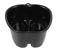 PAMINGONO Bañera para Pies Función de Masaje, Cubo Plástico Resistente Negro, Baño de Pies Hogar y Spa, Lavapiés Térmico para Cuidado y Relajación, Adecuado para Circulación y Descanso