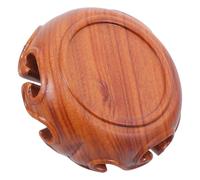 PAMINGONO Base Redonda de Madera Marrón Exhibición de Piedras Exóticas y Coleccionables para para Exhibición de Piedras Exóticas y Coleccionables , Soporte Vintage Tallado Adecuado para