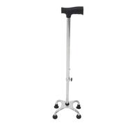 PAMINGONO Bastón Ajustable para Mayores Base de Cuatro Patas Antideslizante, Fabricado en Acero y ABS, Soporte Seguro para Caminatas Diarias y Rehabilitación en Interiores