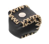 PAMINGONO Bolsa Compacta para Tiza de Billar Portátil en Cuero Sintético Negro, Estuche para Guardar Tizas de Piscina, Accesorio Compacto para Billar, Adecuado para Juegos de Sala y Ocio