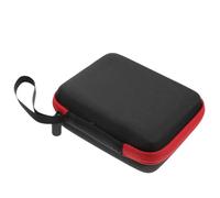 PAMINGONO Bolsa para Guardar Púas de Guitarra Portátil Estuche Compacto de Nylon Borde Rojo y Malla Negra Organizador Seguro para Accesorios de Guitarra y Ukelele Adecuado para Músicos