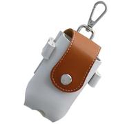 PAMINGONO Bolsa para Pelotas de Golf PU Cuero Resistente con Colgador para Cintura y Bolsa para Tees Soporte Portátil para Golfistas Color Marrón Fácil Acceso y Limpieza