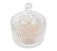 PAMINGONO Borla Grande y Suave para Polvos de Talco, Aplicador de Maquillaje Facial de Material Flocado, Color Beige, Doble Cara con Diseño de Flor, Incluye Estuche para Viaje y Fijación