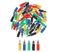 PAMINGONO Bornes para Altavoces 50 Piezas M3X45 MM Conectores Banana de Cobre Multicolor Terminales de Conexión para Cable de Audio en Panel de Equipos de Sonido