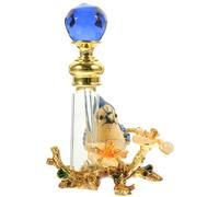 PAMINGONO Botella de Perfume Vintage para Almacenamiento y Dosificador de Perfume Hogar de Vidrio y Metal de 4ml Envase Decorativo Único y Brillante