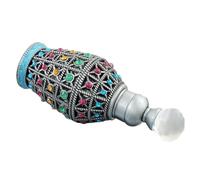 PAMINGONO Botella Elegante Perfume de en Vintage Recargable de 12ml Aleación Hermeticidad y Diseño y para Perfumes Arabes Mujer en Viajes y Uso Diario