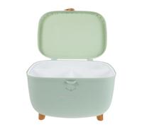 PAMINGONO Botiquín Doméstico Organizador de Medicamentos Portátil 2 Capas Caja para Medicamentos de Gran Capacidad Color Verde Claro Contenedor Multiusos para Almacenamiento y Emergencia