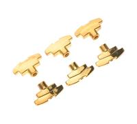 PAMINGONO Botones de Clavija de Afinación para Guitarra Metálicos Dorados en Forma de T, 6 Unidades Tornillos y Arandelas, Perillas de Repuesto para Guitarras Acústicas y