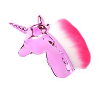 PAMINGONO Brocha De Maquillaje Forma De Unicornio Cepillo Cosmético Para Polvos y Creativo y Divertido Mango De Rosa Dorado Para y Profesional