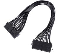 PAMINGONO Cable De Extensión De Alimentación ATX De 24 Contactos para Pc, 30 Cm, 18awg Cobre Puro, Conexión Macho-Hembra, Uso En Componentes Internos De Computadora Electrónica