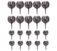 PAMINGONO Caja de Almacenamiento 20 Piezas de Plástico para Fertilizante Negro Redondas, Tamaños y Grandes para y Bonsáis Hogar Granja
