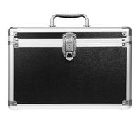 PAMINGONO Caja Metálica de Gran Capacidad para Maquillaje con Cierre de Seguridad Organizador de Almacenamiento Resistente para Cosméticos Maletín Profesional de Viaje para Guardar Cremas y