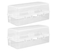 PAMINGONO Caja Protectora para Enchufes Exteriores 2 Unidades Color Blanco Cubierta Transparente Resistente Intemperie Protección Segura para Cables Eléctricos en Jardín y Espacios al