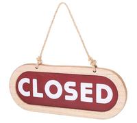 PAMINGONO Cartel Colgante de Madera para Puerta, Señal Reversible Abierto/Cerrado, Adecuado para Negocios y Cafeterías, Diseño Duradero y Práctico