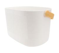 PAMINGONO Cesta de Mano para Artículos de Aseo Drenaje, Cesta de Almacenamiento Hueca de Plástico Pp, Portátil y Ventilada, Color Amarillo Limón, 1, Adecuado para Baño y Organización