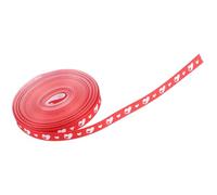 PAMINGONO Cinta Decorativa Roja para San Valentín 1 Cm de Ancho X 9,14 M de Largo, Cinta de Ramo de Amor Patrón de Corazones para Manualidades, Lazos y Decoración de Fiestas