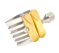 PAMINGONO Clip Ligadura Saxofón de Acero Inoxidable Abrazadera Resistente para Saxofón Tenor Accesorio Práctico para Músicos Instalación Sencilla y Protección sin Daños