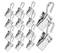 PAMINGONO Clips de Acero Inoxidable para Cortinas Ganchos en Forma de S Pequeños, 120 Piezas, Resistentes para Baño, Ducha y Uso Exterior, Accesorios para Colgar Cortinas y Decoración