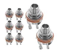 PAMINGONO Conector Mono de Salida Eléctrico 8 Piezas Plateado Accesorio de Audio para Guitarra Captación Multipunto Reducción de Ruido y Conexión Estable para Conciertos y Reparación