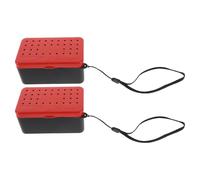 PAMINGONO Contenedores Portátiles para Cebo de Pesca en Plástico Doble Capa y Ventilación, Caja para Lombrices de Sangre y Arena, 2 Piezas para Pesca en Agua Dulce y Salada