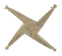 PAMINGONO Cruz de Pared Irlandesa de Junco Tejida a Mano Grande, Cruz Tradicional de Santa Brígida Acento Verde Claro, Decoración para Bendiciones Irlandesas en Hogar E Iglesia, Símbolo