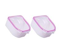 PAMINGONO Cuencos para Manicura Acrílicos 2 Piezas Cuadrados para Remojo de Uñas y Quitaesmalte, Utensilios para Decoración de Uñas en Salones y Uso Doméstico