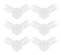 PAMINGONO de Accesorios de Codo de Manguera en Forma de L Conectores de 90 6 Piezas de Pp Alta Resistencia Corrosión para Mangueras de Goma y Aceite para Alimentos y Farmacéuticos