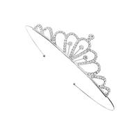 PAMINGONO De Diamantes De Imitación Decoración De La Boda Decoraciones De Quinceañera Diamantes De Imitación De Novia De Decoración De Pelo Coronas Tiaras Paseo Aleación Silver