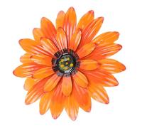 PAMINGONO Decoración de Pared Flores de Hierro para Sala y Jardín, Adorno Metálico Tridimensional Grande Color Naranja L, Resistente y Ligero, Arte Mural Decorativo Elegante Moderno