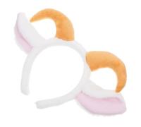 PAMINGONO Diadema de Disfraz con Orejas de Oveja de Felpa Ajuste Elástico Adultos Accesorio para Fiestas de Halloween Cosplay y Disfraces de Animales Color y Rosa