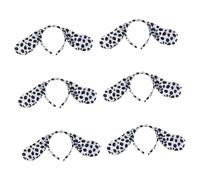 PAMINGONO Diadema de Orejas de Perro Dálmata de Peluche, 6 Piezas, Accesorio Cabello, Aro Elástico para Fiesta, Tocado para Actuación y Cosplay Infantil