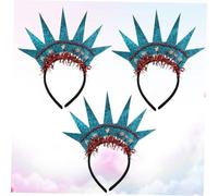 PAMINGONO Diadema Para Fiesta 3 Piezas Estatua Libertad Accesorio Para Cabello Ligero Tamaño Único Decoración Cumpleaños y Eventos