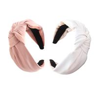 PAMINGONO Diademas Accesorio Cómodo de Cuero Pu Nudo Pelo, 2 Unidades Prácticas para Limpieza Facial y Uso Nocturno para Mujer