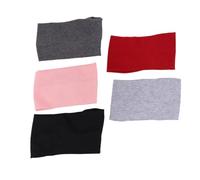 PAMINGONO Diademas Elásticas Cruzadas Para Niños 5 Piezas Colores Sólidos Suaves Accesorios Cabello Niñas Uso Diario Bandas Turbante Multicolor