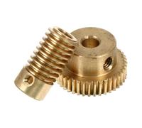 PAMINGONO Engranaje Helicoidal de Cobre Dorado 2 Piezas Módulo Pequeño y Volumen Reducido para Transmisión Industrial y Duradera
