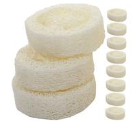 PAMINGONO Esponja De Lufa Vegetal Para Ducha y Baño Jabonera Almohadilla 25 Unidades Diseño Elegante